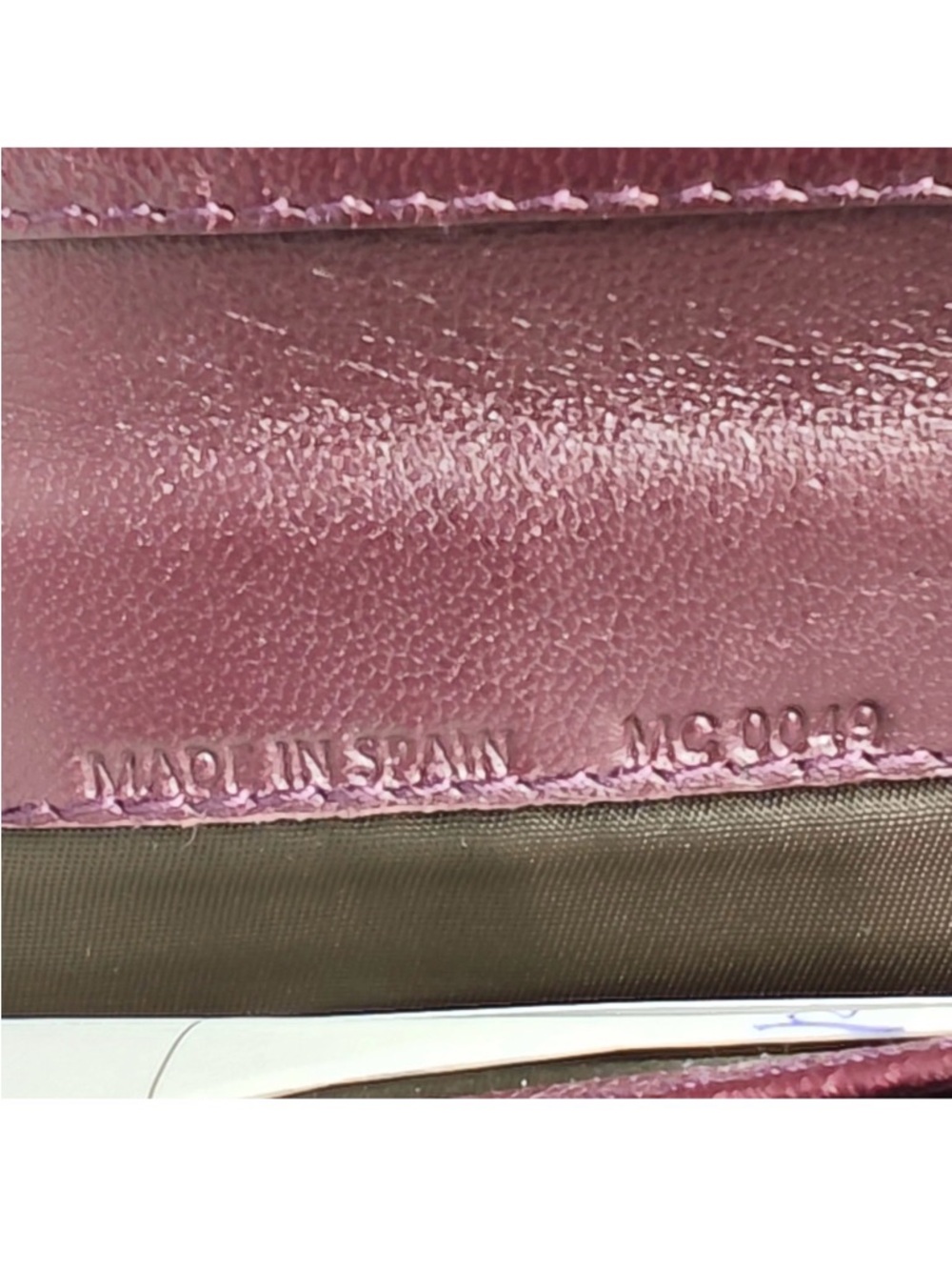 Dior Burgundy Oblique Patent Leather Wallet On Chain - Picture 15 of 15